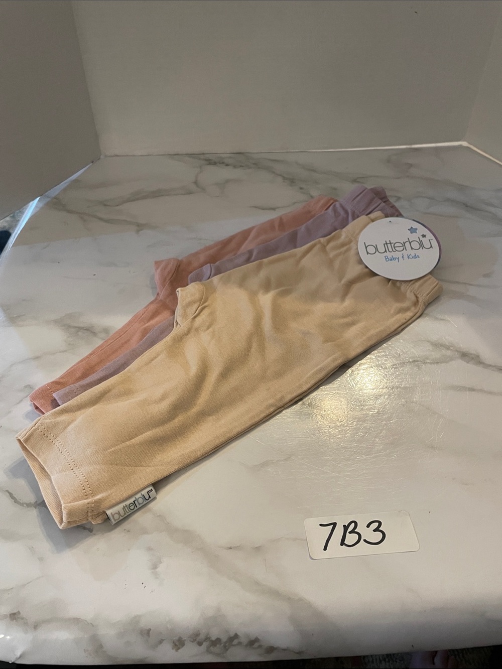 Butterblu Kids Leggings Trio in Beige, Pink, Lavender
